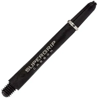 Harrows Fitness Supergrip Carbon-Schaft, mittelgroß, silberfarben, schwarz/Silber, M