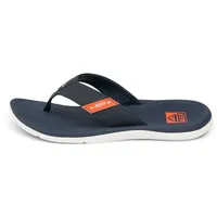 Reef Santa Ana Herren-Flip-Flop, Fußgewölbeunterstützung, wasserfreundlich, abriebfeste Außensohle, Marineblau/Weiß/Orange, 10 - 43 EU