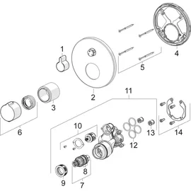 Hansa Home Duscharmatur Einhebelmischer für 1 Verbraucher Chrom 88619045