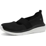 TAMARIS Comfort Damen Ballerinas Elastisch Vegan, Schwarz (Black), 39 EU