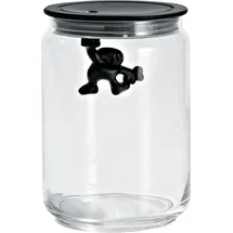 Alessi Küchendose Gianni 900 ml Glas Schwarz