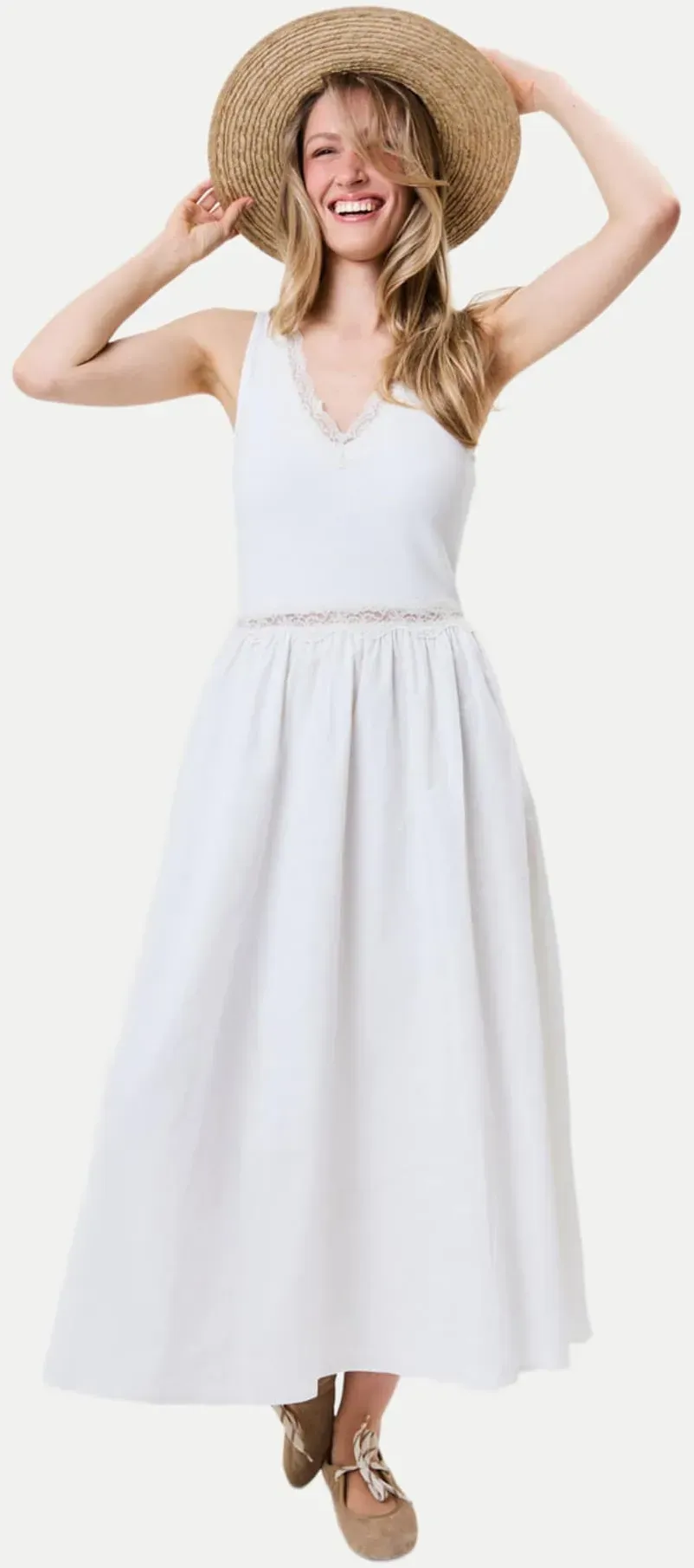 Midi-Kleid Nami Weiß S
