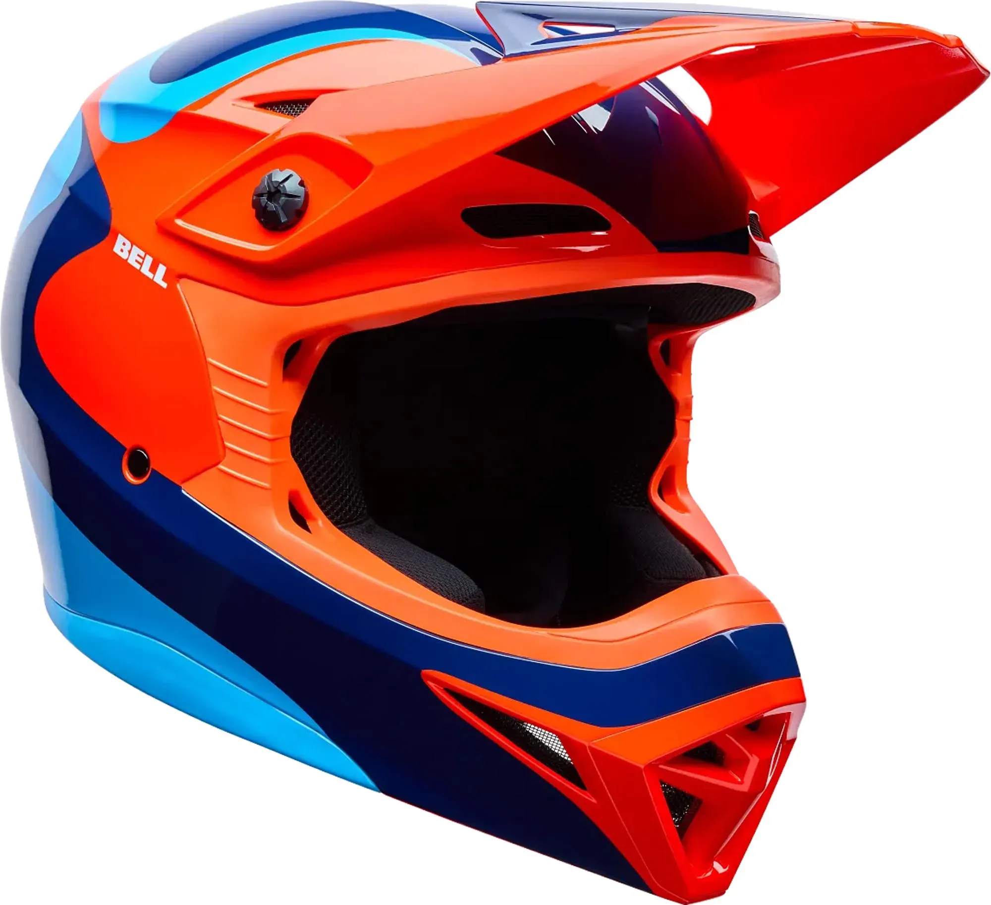 Bell MX-10 MIPS Wave Jugend-Motocross-Helm, blau-orange, Größe S