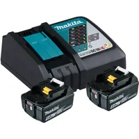 Makita Power Source Kit 18 V Li-Ion 2 x 6,0 Ah + DC18RC Ladegerät 199480-6