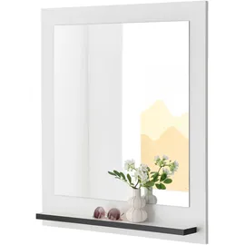 Home Affaire Garderobenspiegel Cantara, Spiegel in zwei Farben, modernes, zeitloses Design, universell einsetzbar, mit Ablagefläche, eckig, 79 cm breit weiß