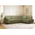 Home Affaire Ecksofa HOME AFFAIRE "Pinto, 290 cm, Cord, Chenille, Lederoptik, Ottomane links / rechts", grün (khaki), B:290cm H:85cm T:217cm, Luxus-Microfaser in Lederoptik (100% Polyester);Cord (92% Polyester, 8% Polyamide), Sofas, Ecksofa, mit Keder, schwarze