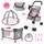 Bayer Design 21533AB Puppenbuggy grau/rosa