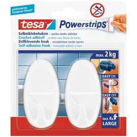 Tesa Garderobenhaken Powerstrips Large Classic Chrom