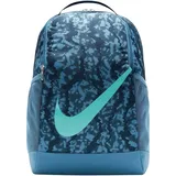 Nike Brasilia Allover-Print Rucksack Kinder 478 - armory navy/aegean storm/green frost