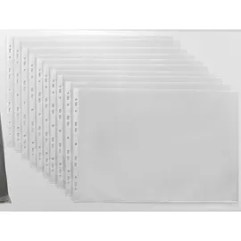 Lands Prospekthüllen DIN A3 quer transparent genarbt 0,08 mm, 10 St.