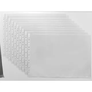Lands Prospekthüllen DIN A3 quer transparent genarbt 0,08 mm, 10 St.