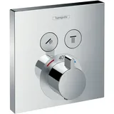 Hansgrohe ShowerSelect Duschthermostat eckig für 2 Verbraucher Chrom 15763000