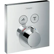 Hansgrohe ShowerSelect Duschthermostat eckig für 2 Verbraucher Chrom 15763000