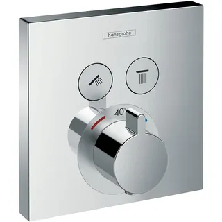 Hansgrohe ShowerSelect Duschthermostat eckig für 2 Verbraucher Chrom 15763000