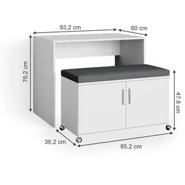 Vicco Schreibtisch Flona Esstisch Schminktisch