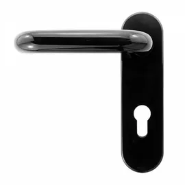 Hörmann FS Drückergarnitur D-110 Kurzschild PZ, schwarz (Feuerschutz-Drückergarnitur für Feuerschutztür/Mehrzwecktür H8-5 / Quadro/MZ/OD) 498165