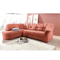 DOMO collection Ecksofa »Papenburg L-Form«, mit Ottomane, wahlweise mit Bettfunktion orange