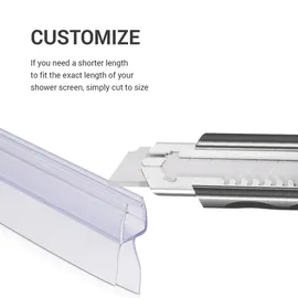 Navaris Schwallschutz Duschdichtung Duschkabine 45° - für 6mm dicke Glas Duschtür - Dichtung Glastür Dusche - Ersatzdichtung Glasdusche 100cm