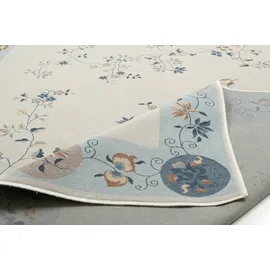 Gino Falcone Cherina Webteppich 160 x 230 cm Blau/Silber