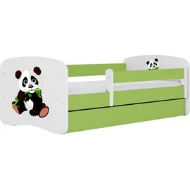 raumhirsch furniture Kinderbett Panda 80 x 180 cm Holzwerkstoff grün