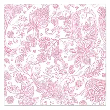 Papstar 50 Servietten "ROYAL Collection" 1/4-Falz 40 cm x 40 cm fuchsia "Paisley"