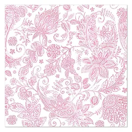 Papstar 50 Servietten "ROYAL Collection" 1/4-Falz 40 cm x 40 cm fuchsia "Paisley"