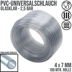 4 x 7 mm PVC Luft Filter Wasser Universal Labor Aquarium Terrarium Schlauch klar...