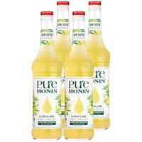 Monin Sirup Pure Lemon-Lime 700ml - Cocktails Milchshakes (4er Pack)