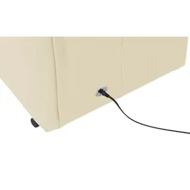 Hukla Relaxsessel Pascal Leder 77 x 115 x 90 cm Creme elektrisch, drehbar