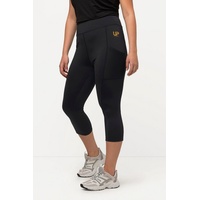 Ulla Popken Damen 3/4-Leggings, wadenlang, High Waist, schnelltrocknend Leggings,