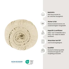 SCHIESSER Spannbettlaken Jessi Baumwolle 180 x 200 - 190 x 200 cm creme