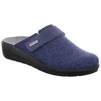 Rohde Pantoffel »CATANIA«, Clog, Hausschuh, Schlappen mit Klettriemchen Gr. 42, jeansblau-meliert, , 14713107-42