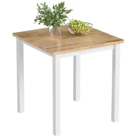 Homcom Küchentisch 69 x 75 x 69 cm Eiche beige/braun
