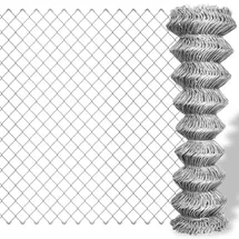 vidaXL Maschendrahtzaun 25 x 0,8 m Silber