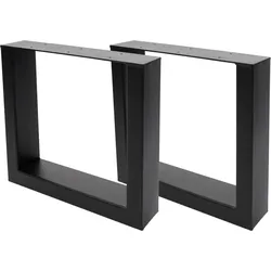 MCW - Tischbein 2er-Set MCW-H33, 37x40 cm, schwarz, Industrial