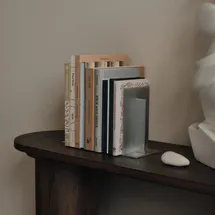 Ferm Living Lager Buchstütze Aluminium 160x200 mm Silber 2 St.