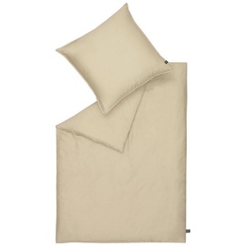 SCHÖNER WOHNEN Bettwäsche »Lido«, (3 tlg.), aus hochwertigem Leinen-Baumwoll Mischgewebe, beige