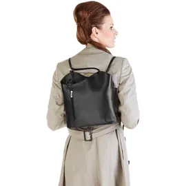 Cluty Shopper Rucksack Kombination echt Leder, Made in Italy