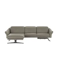 himolla Ecksofa Leder 1059 ¦ grau ¦ Maße (cm): B: 284 H: 83 T: 179.0