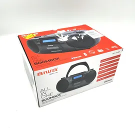 Aiwa BBTC-550BK Tragbares Radio mit CD, Bluetooth und USB, Schwarz