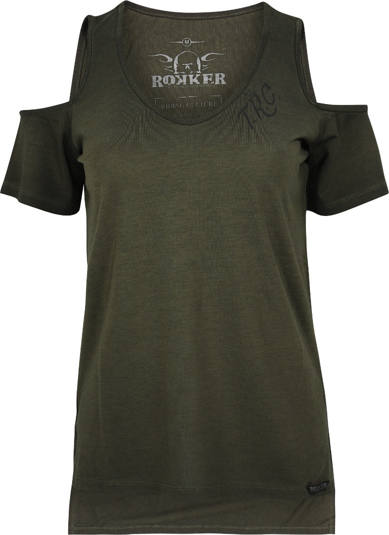 Rokker TRC Schulterfreies Damen T-Shirt, grün, Größe L