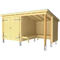 Plus Perfekte Harmonie von Funktionalität und Design: 9,5m2 Grillhütte/Gartenhaus