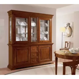 depotum Vitrine Italienische Luxus Möbel 52 x 222 x 197 cm Braun