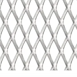 vidaXL Gittermatte Streckmetall 50 x 50 cm Silber/Edelstahl