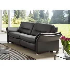 Hukla Couch Leder 3-Sitzer Schwarz