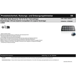 040 Parts Molle Board für VW T5/T6 Fahrradträger