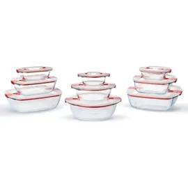 Pyrex rechteckig Glas Frischhaltedose mit Deckel transparent 23 x 15 x 6 cm 1,1 l