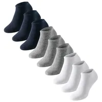 SCHIESSER Kurzsocken 9 Paar Blau/Grau 39-42