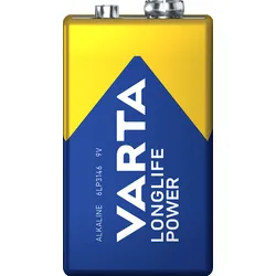 Varta Longlife Power 9V Block Batterie 4922 6LR61 (lose)