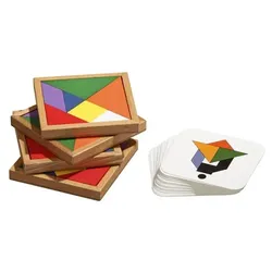 Philos 3521 - Speed Tangram für 2-4 Personen, 4 Sets mit 7 Puzzleteile